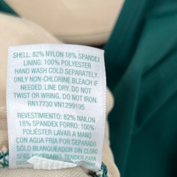 Kona Sol One Piece Swimsuit Womens Sold Green Tie Top Cinched Size M - Picture 7 of 13